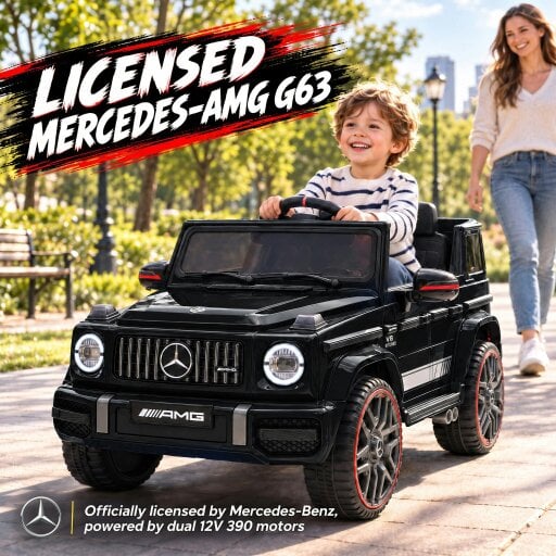 AIYAPLAY Licensed Mercedes-AMG G63 12V Kids Ride on Car with Remote