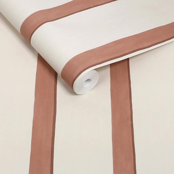 Next Rust Painted Stripe Wallpaper