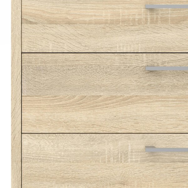 Wyld Haus Dris Natural Oak Wood Effect Bookcase 1 Shelf 4 Drawers