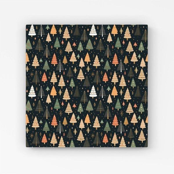 Warren Reed Boho Inspired Christmas Trees Canvas