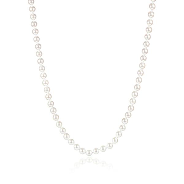 Zavana 34-inch Long Stylish Pearl Necklace for Women with White Shell Pearls