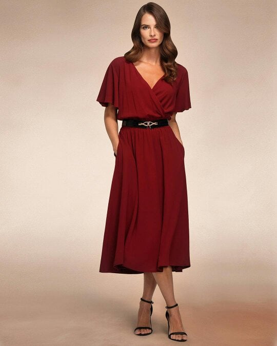 HotSquash Chiffon Midi Dress