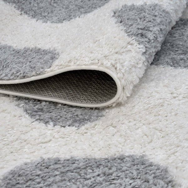 Moodi Shaggy Grey Rug, Underfloor heating, soft pile | THE RUGS