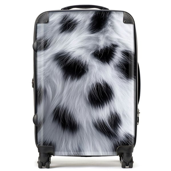 Warren Reed Snow Leopard Fur Print Suitcase