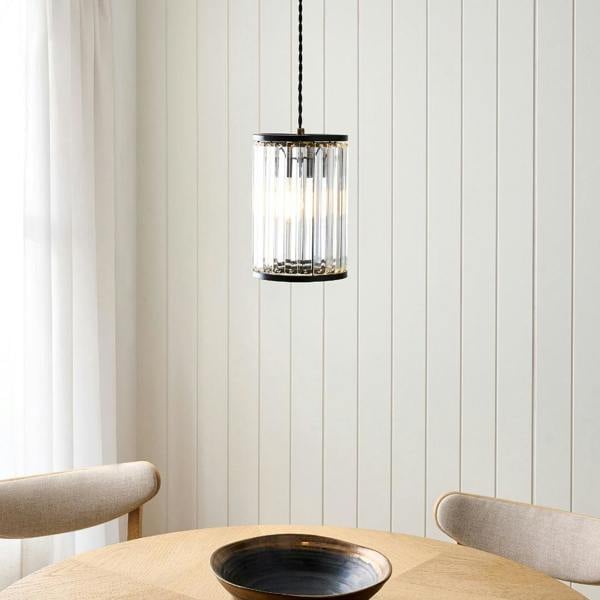 Pagazzi Lighting Resto Matte Black Narrow Easy-Fit Pendant