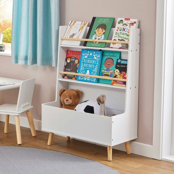 Liberty House Toys Kids White Bookcase and Toy Storage Cabinet