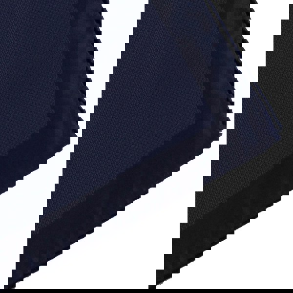 Alexander McQueen woven silk pocket square pochette in navy blue