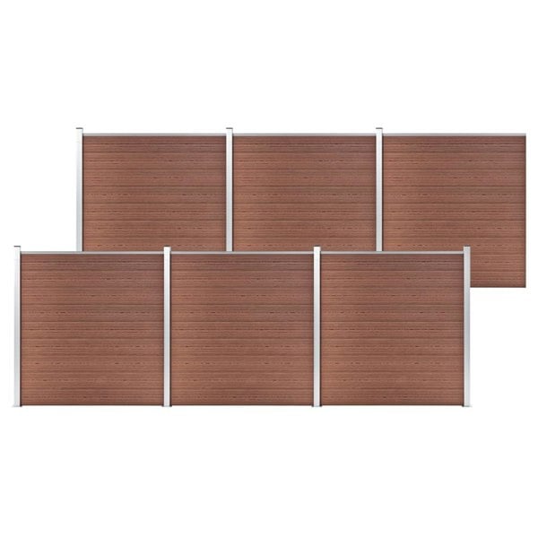 Berkfield Garden Fence WPC 1045x186 cm Brown