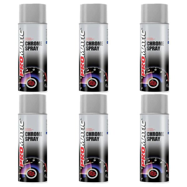 Promatic 6X Promatic Chrome Spray Paint 400ml