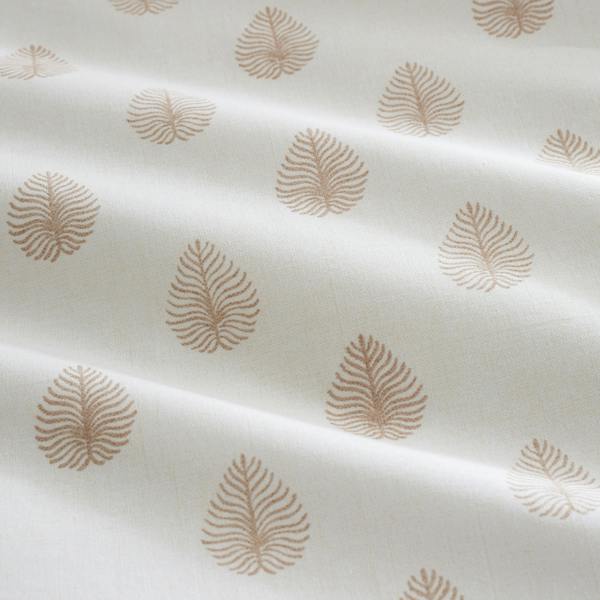 Emily Bond Jaipur Leaves Cotton Reversible Duvet Cover Set Cream / Natural