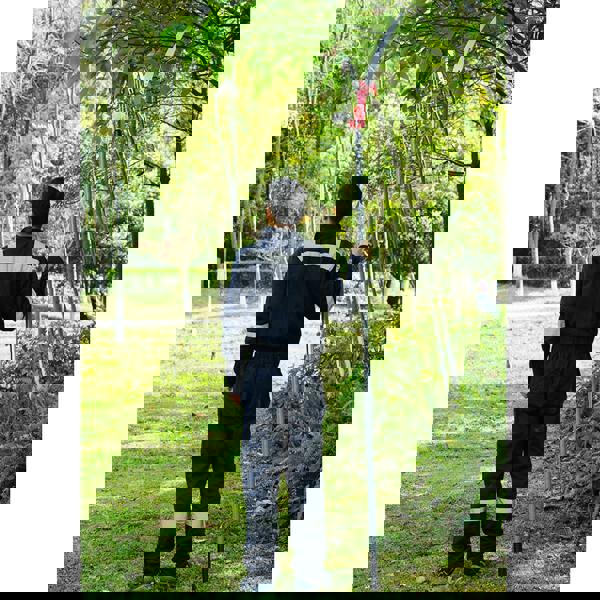 Gr8 Garden Manual Pole Saw 2in1 Extendable Tree Pruner 7.3-27 ft Fiberglass Pole Scissors