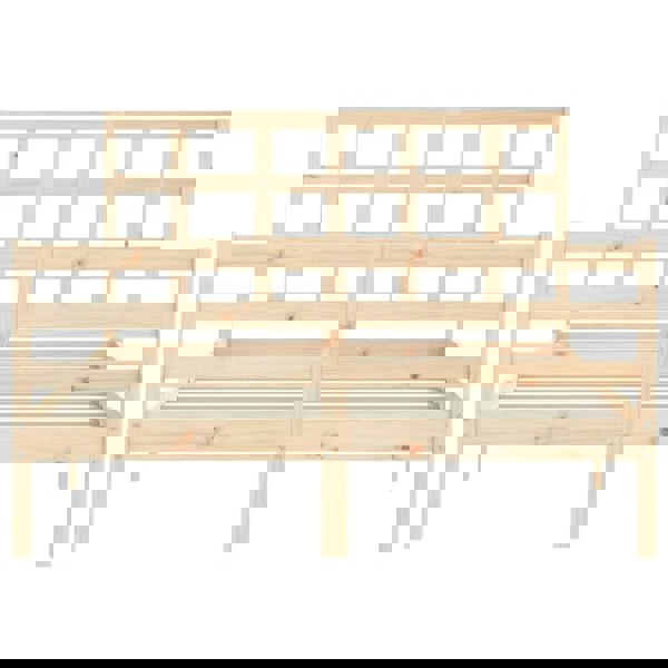Berkfield Bed Frame with Headboard 140x200 cm Solid Wood