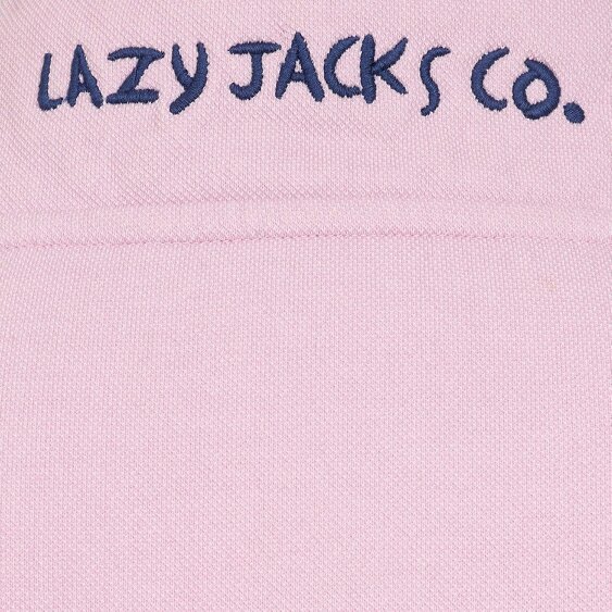 Lazy Jacks LJ301 - Pique Button Neck Sweatshirt - Pink