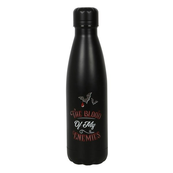 Something Different The Blood Of My Enemies Steel Water Bottle - Black