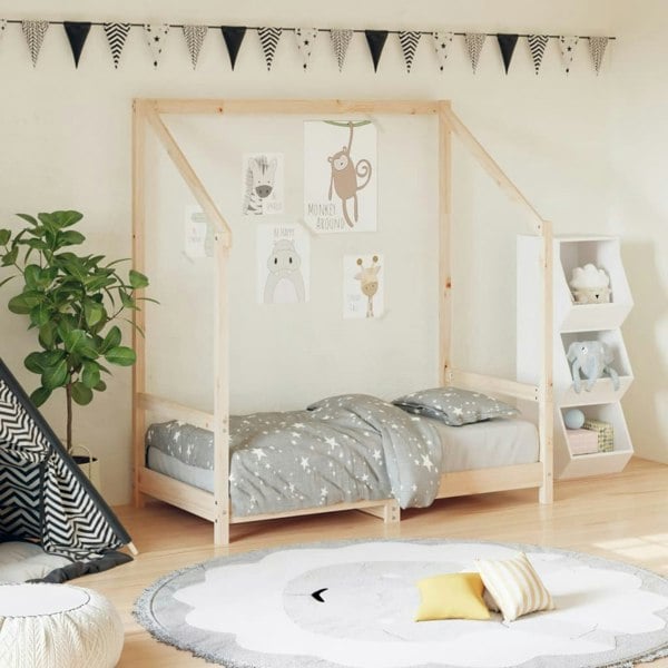 Berkfield Kids Bed Frame 70x140 cm Solid Wood Pine