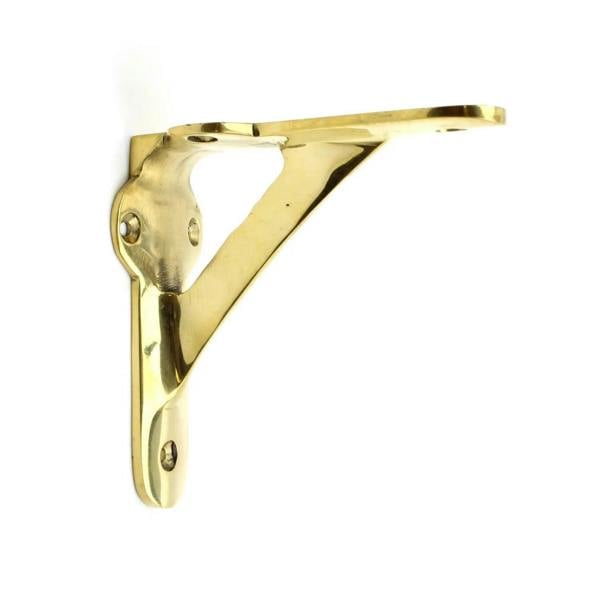 Pair of Solid Brass Gallows Style Shelf Brackets