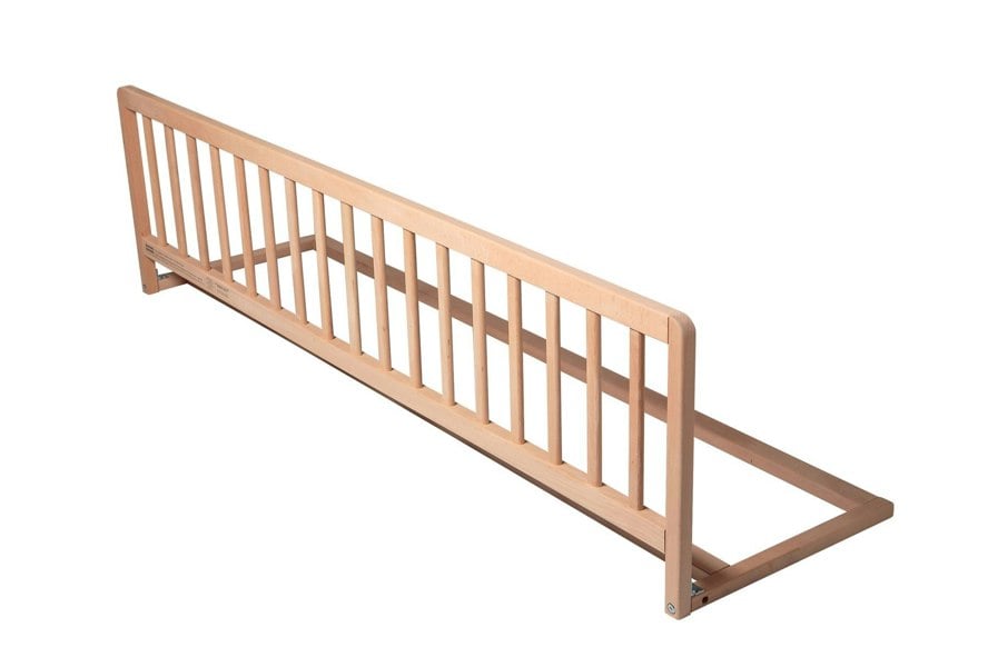Safetots Extra Wide Wooden Bed Guard, Natural, 38cm High x 140cm Wide, Toddler Bedrail for Safety, Secure Child Bed Rail