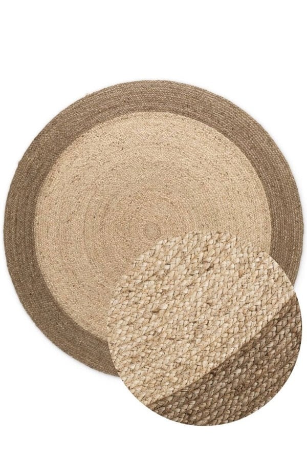The Rugs Jutta Natural Round Jute Rug - Stylish & Comfort
