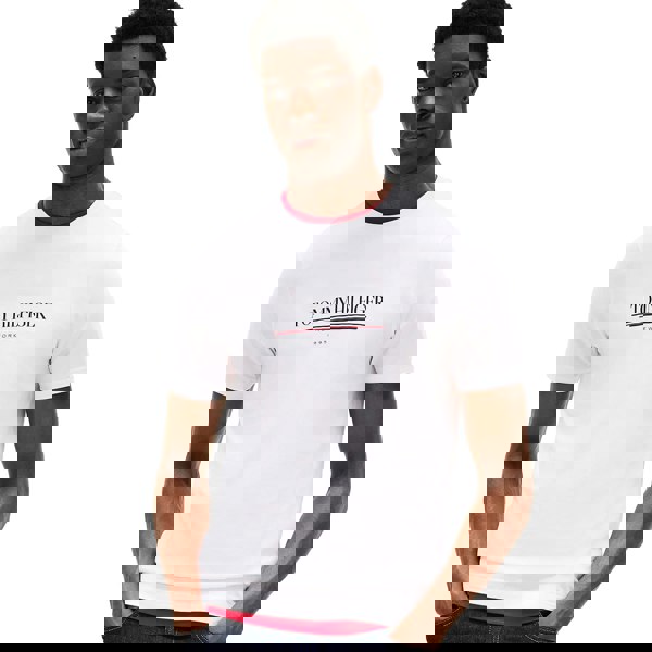 Tommy Hilfiger Logo Crew Graphic T-Shirt White