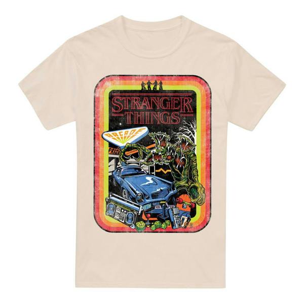Stranger Things Mens Retro Sketch T-Shirt - Natural - 