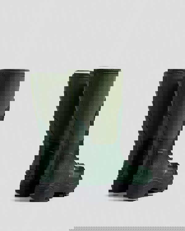 Hunter Unisex Balmoral Neoprene Short Boot - Dark Olive/Black | CHO | Designer Unisex Short Wellies