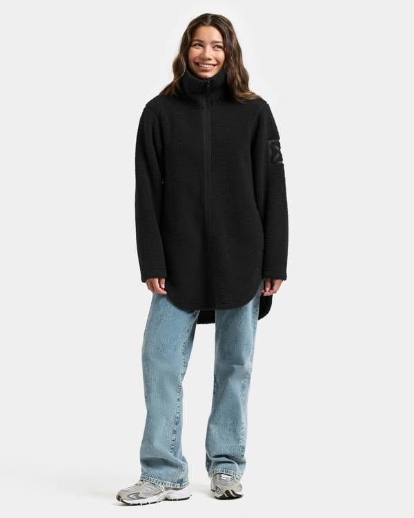Didriksons Womens Umi Full Zip Fleece 4 - Black 060 | CHO | Designer Womens Fleece Jackets