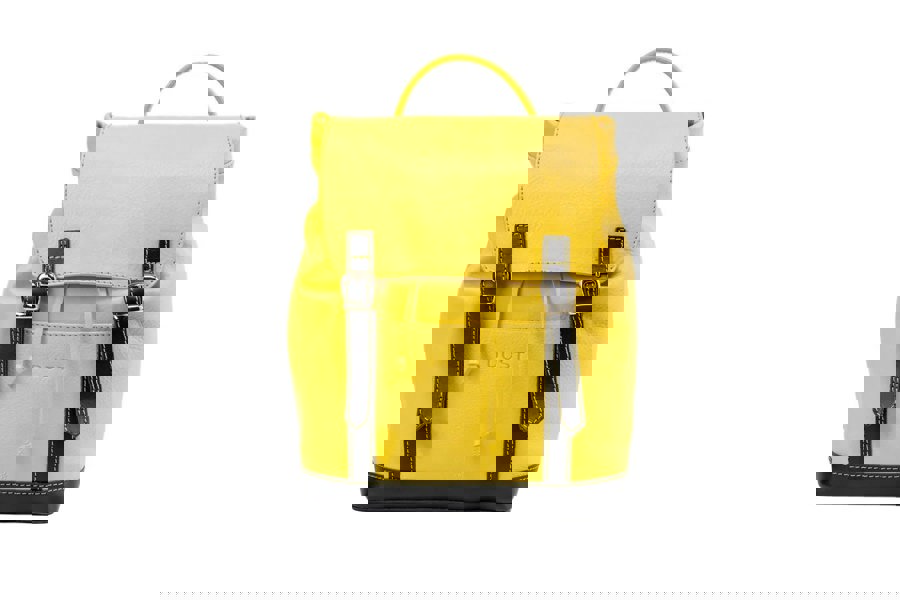 Leather Backpack Yellow Laurel Canyon Collection