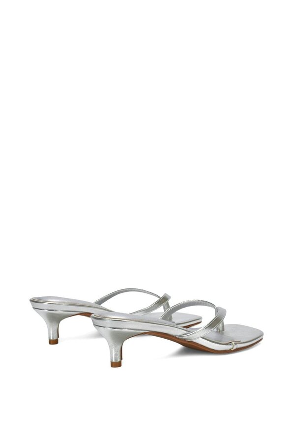 XY LONDON Slip On Flip Flop Kitten Heel Mule Heeled Sandals
