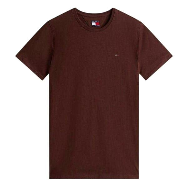 Tommy Jeans Mens Embroidered Logo Loose T-Shirt - Brown - 