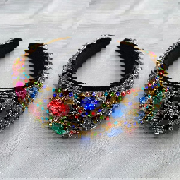 colourful headband statement headband sparkling hair band crystal