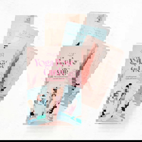 Myga Yoga Pose Cards – 70 Illustrated Yoga & Affirmation Cards