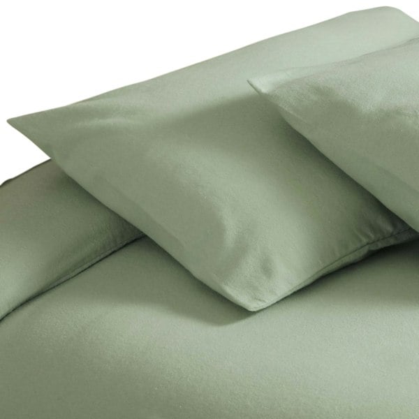 Belledorm Brushed Cotton Housewife Pillowcase (Pair) - Green Apple