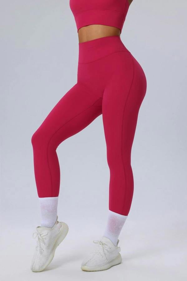 Anniou Sculpting Yoga Leggings - pink
