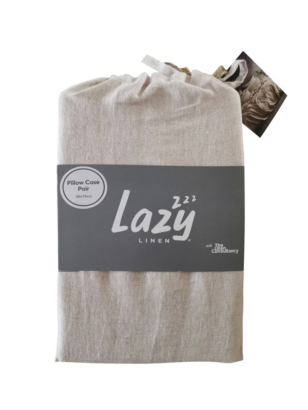 Lazy Linen Pillowcase - Beige