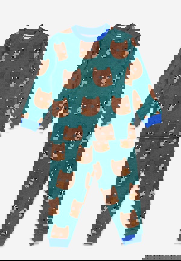 Organic Brown Bear Print Pyjamas - Toby Tiger