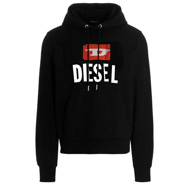 Diesel New D Logo Black Hoodie