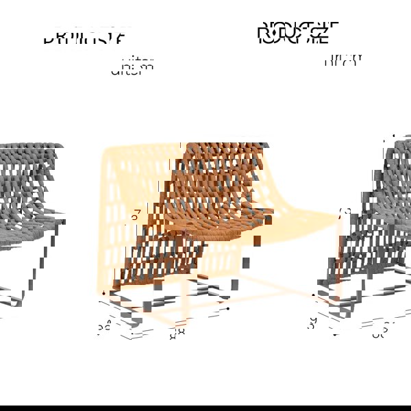 Rit Concept Figueroa Outdoor Lounge Chair With Footstool, Rattan