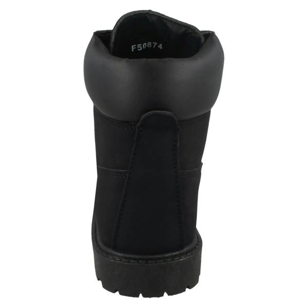 Spot On Ladies Spot On Military Combat Ankle Boots