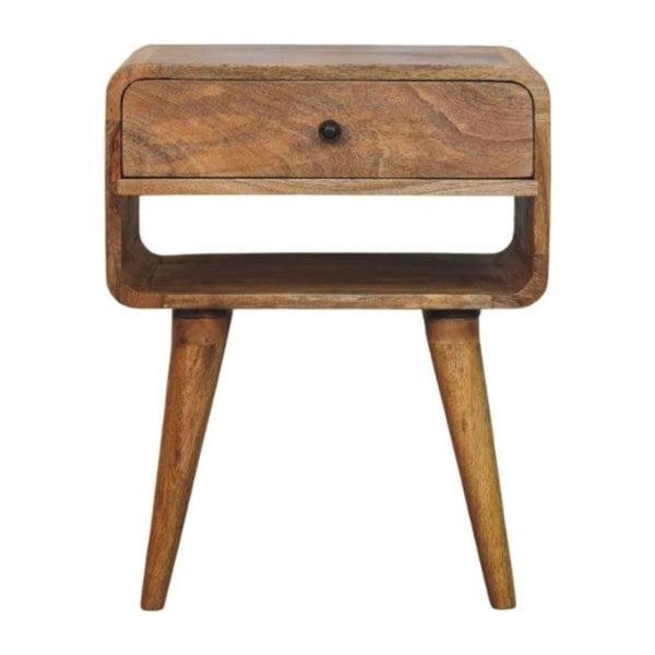Artisan Furniture Avora Oak-ish Nightstand with Drawer and open slot