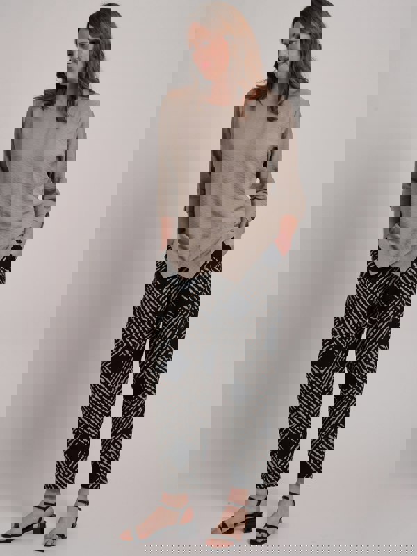 VIZ-A-VIZ Mono Trellis All-over-print Trouser