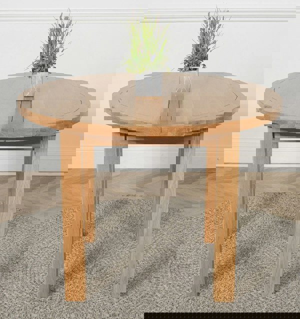 That's Furniture Edmonton 110 - 140cm Solid Oak Extendable Round Dining Table
