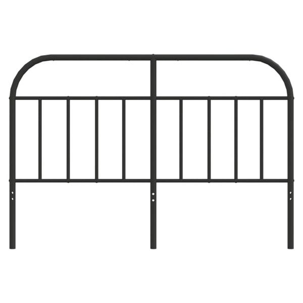 Berkfield Metal Headboard Black 140 cm
