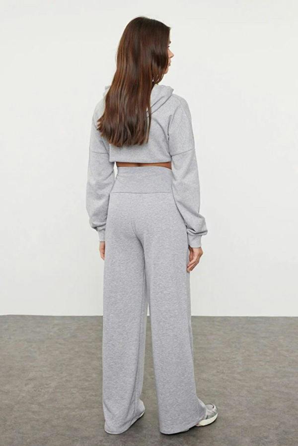 WOVCOR Slim Extra High Waist Wide Leg Trousers
