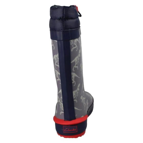 Clarks Childrens Clarks Creature Detailed Toggle Top Wellington Boots Tarri Race