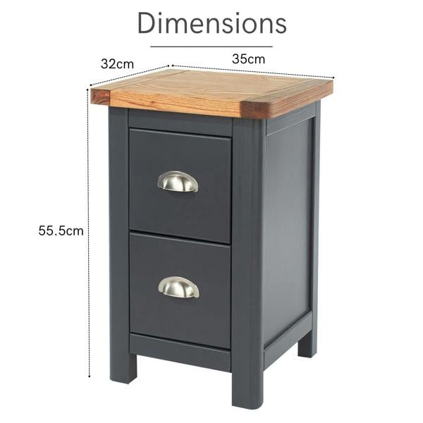 Core Products Set of 2 Dunkeld Petite 2-Drawer Bedside Cabinets