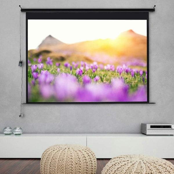 Remote Control Electric Projection Screen Projector Screen Living and Home