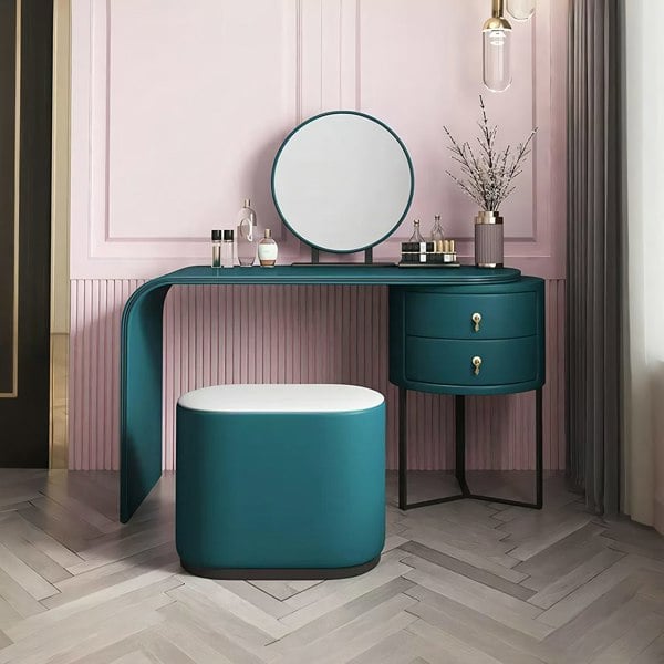 Noorali Dressing Table with Mirror, More Colors Available-Weilai Concept-Weilai Concept