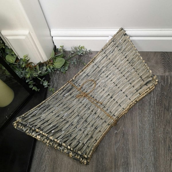 Samuel Alexander 48/70cm Samuel Alexander KD Willow Christmas Tree Skirt Wicker Rattan- Large Natural