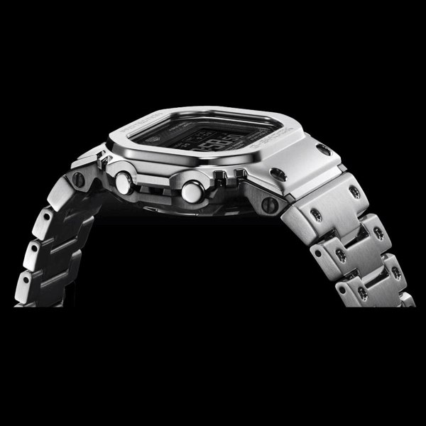 Casio Mens G-Shock Full Metal Origin 5000 Series Silver Digital Solar Bracelet Watch GMW-BZ5000D-1ER