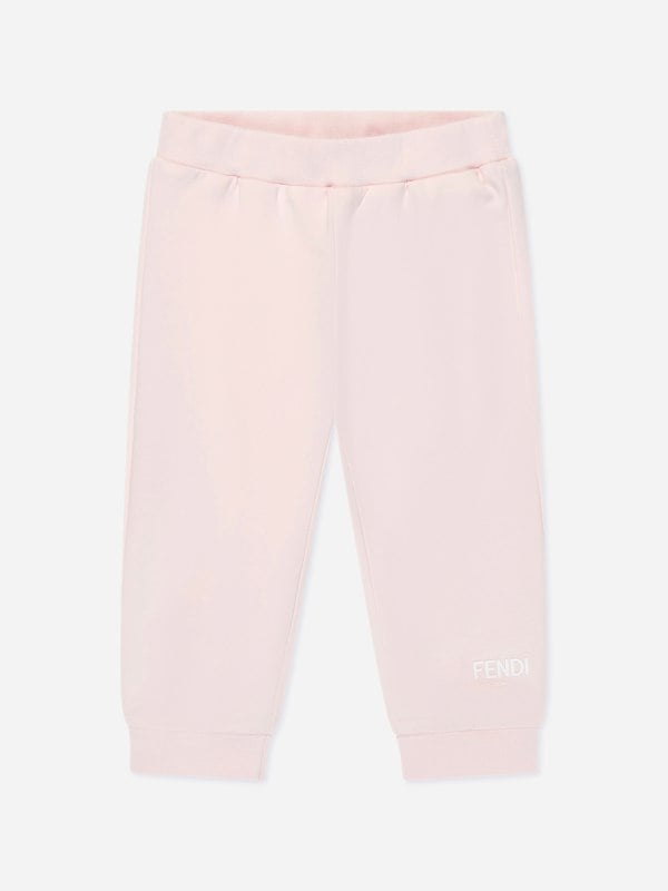 Fendi Kids Fendi Baby Girls Logo Joggers in Pink